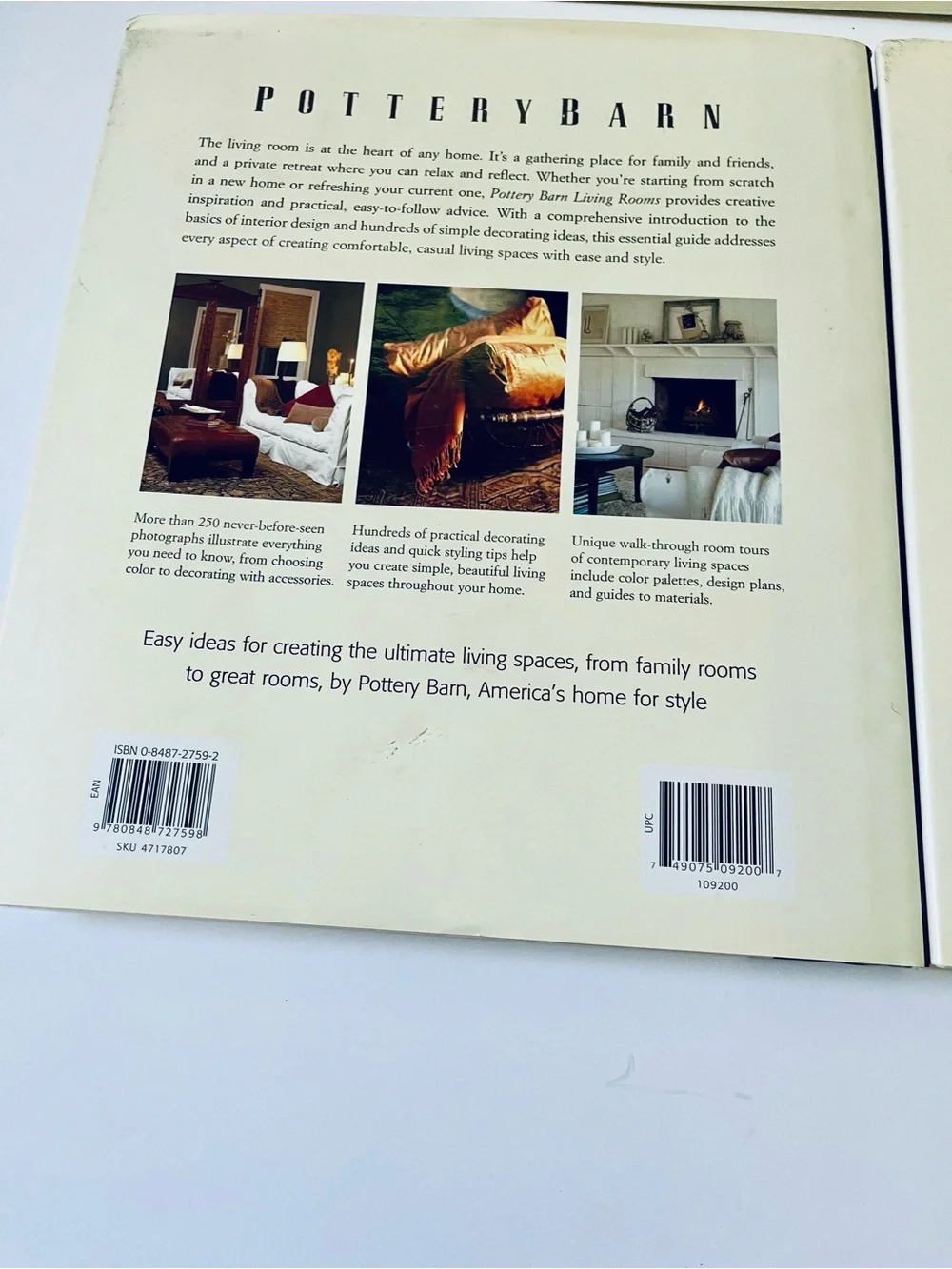 Pottery Barn Design Hardcover Library with Bathrooms, Bedrooms, & Living Rooms